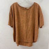 EILEEN FISHER WOMEN'S TOP tan XL