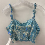 ABERCROMBIE & FITCH WOMEN'S BLOUSE/SHIRT blue green M