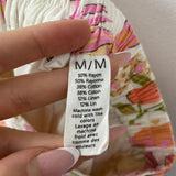 WOMEN'S SKIRT white pink green orange M