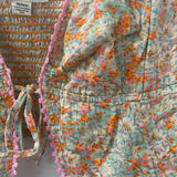 AMERICAN EAGLE WOMEN'S BLOUSE/SHIRT pink green orange beige M