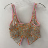 AMERICAN EAGLE WOMEN'S BLOUSE/SHIRT pink green orange beige M