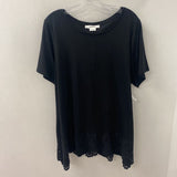 IN EVERY STORY WOMEN'S PLUS TOP black 3X