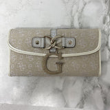 GUESS WOMEN'S WALLET/WRISTLET beige metallic