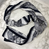WOMEN'S SCARF/SHAWL black white