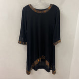 RED CORAL WOMEN'S TOP black copper gold S