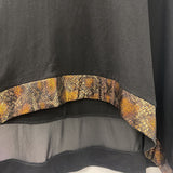 RED CORAL WOMEN'S TOP black copper gold S