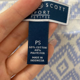 KAREN SCOTT WOMEN'S DRESS blue white patterned SP
