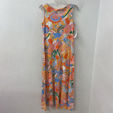 TALBOTS WOMEN'S DRESS orange multi floral 6