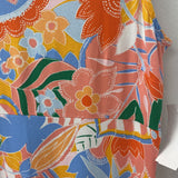 TALBOTS WOMEN'S DRESS orange multi floral 6