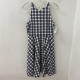 ANN TAYLOR WOMEN'S DRESS white black plaid 4