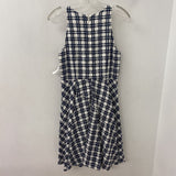 ANN TAYLOR WOMEN'S DRESS white black plaid 4