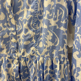 ELLEN TRACY WOMEN'S DRESS blue white print S