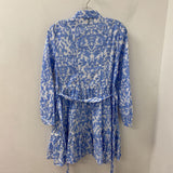 ELLEN TRACY WOMEN'S DRESS blue white print S