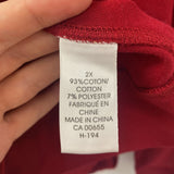 MXM WOMEN'S PLUS TOP red 2X