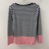 TOMMY HILFIGER WOMEN'S T-SHIRT white navy pink stripe XL