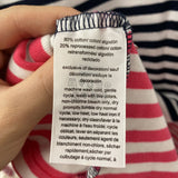 TOMMY HILFIGER WOMEN'S T-SHIRT white navy pink stripe XL