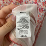LOFT WOMEN'S DRESS white pink multi floral w/stripes L