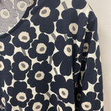 MARIMEKKO WOMEN'S DRESS white black pale-pink floral L