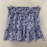 JOE FRESH WOMEN'S SKORT white blue pink floral M