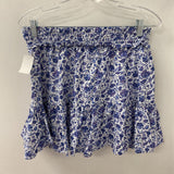 JOE FRESH WOMEN'S SKORT white blue pink floral M