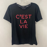 KARL LAGERFELD paris WOMEN'S T-SHIRT black pink M
