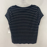 H&M WOMEN'S TOP black white stripe L
