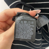 H&M WOMEN'S TOP black white stripe L