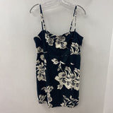GAP WOMEN'S DRESS black white floral L