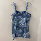 GAP WOMEN'S DRESS denim-blue floral LP