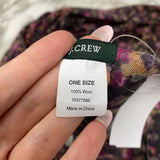 J CREW WOMEN'S SCARF/SHAWL brown pink floral