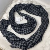 J CREW WOMEN'S SCARF/SHAWL black grey houndstooth