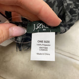 J CREW WOMEN'S SCARF/SHAWL black grey houndstooth