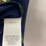 JOE FRESH WOMEN'S TANK/CAMI navy pineapple print S