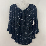 GAP WOMEN'S BLOUSE/SHIRT black white star print S