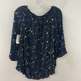 GAP WOMEN'S BLOUSE/SHIRT black white star print S
