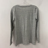 J CREW WOMEN'S T-SHIRT white grey stripe M