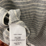 J CREW WOMEN'S T-SHIRT white grey stripe M