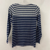 J CREW WOMEN'S T-SHIRT navy grey stripe S