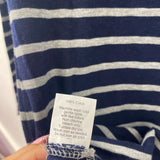 J CREW WOMEN'S T-SHIRT navy grey stripe S