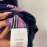 J CREW WOMEN'S T-SHIRT navy pink white stripe S