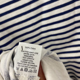 J CREW WOMEN'S T-SHIRT white navy stripe S
