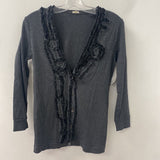 J CREW COLLECTION WOMEN'S TOP grey black S