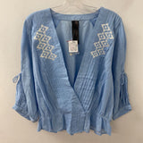 FREE PEOPLE WOMEN'S BLOUSE/SHIRT blue