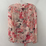 White House Black Market WOMEN'S BLOUSE/SHIRT pink grey floral 8