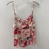 White House Black Market WOMEN'S BLOUSE/SHIRT pink grey floral 8