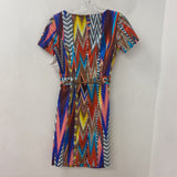 WOMEN'S DRESS multi colour chevron print S/36