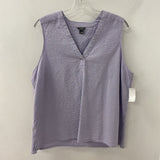 EDDIE BAUER WOMEN'S BLOUSE/SHIRT lilac taupe stripe XL
