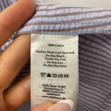 EDDIE BAUER WOMEN'S BLOUSE/SHIRT lilac taupe stripe XL