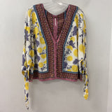 FREE PEOPLE WOMEN'S BLOUSE/SHIRT multi floral & lemons M