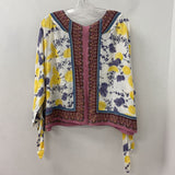 FREE PEOPLE WOMEN'S BLOUSE/SHIRT multi floral & lemons M